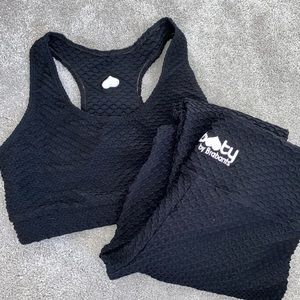 Black ribbed workout set boty by Brabants